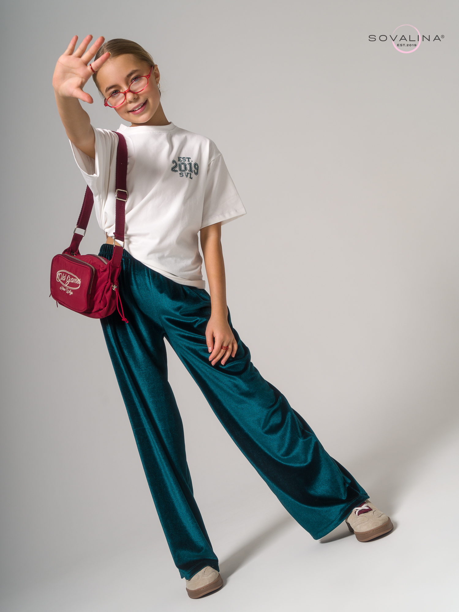 Брюки Classic бархат ель