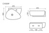 Ceramica Nova Element CN5049 Раковина подвесная с отверстием под смеситель, с системой слива- перелива, 49.5x35, цвет: белый