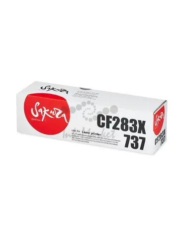 Картридж Sakura CF283X/737 для HP, Canon, черный, 2200 к.