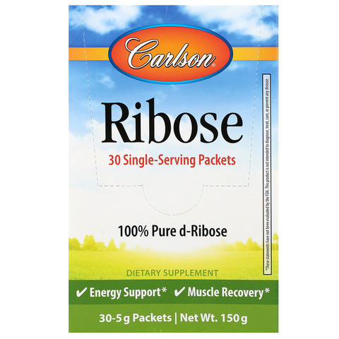 Carlson Labs, Ribose , 30 Single Serving Packets, 5 g Each