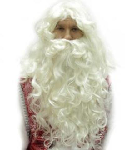 Профессиональная борода и парик Деда Мороза