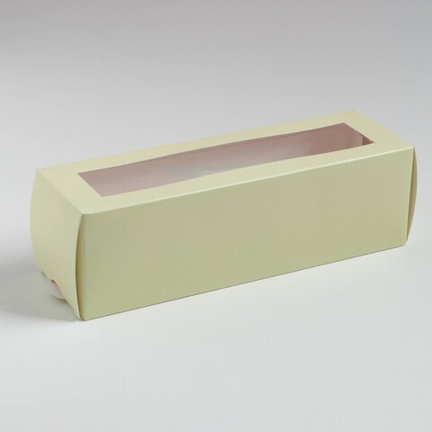 Коробка для макарун «Жёлтая», 5.5 × 18 × 5.5 см
