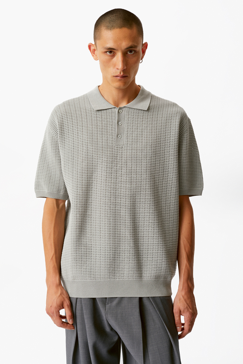 Серая футболка-поло Laine