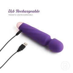 Фиолетовый вибромассажер Smooth Operator Rechargeable Wand - 19,5 см. - 