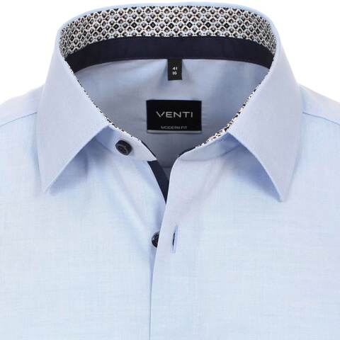 Сорочка мужская Venti Modern Fit 123942200-115 голубая с отделкой