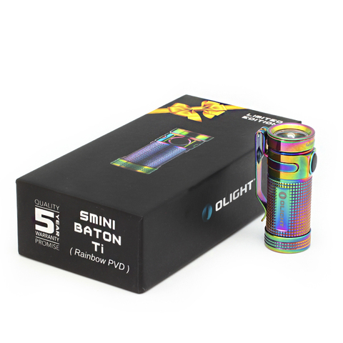 Фонарь светодиодный Olight S Mini Ti Rainbow PVD Титан