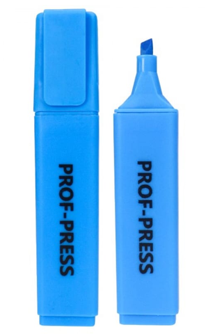 Канцелярский текстмаркер Prof-Press Голубой, 2-5 мм