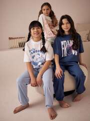 Пижама для девочки Next AC2-708, 3 шт., Белый, Синий, Серый