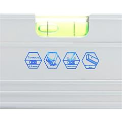 Уровень строительный КОБАЛЬТ Экстра, 1000 мм, профиль 23 x 59 мм, 3 глазка, точность 0,5 мм/м (243-233)