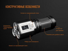 Фонарь Fenix ТК72R 9000lm аккумуляторный