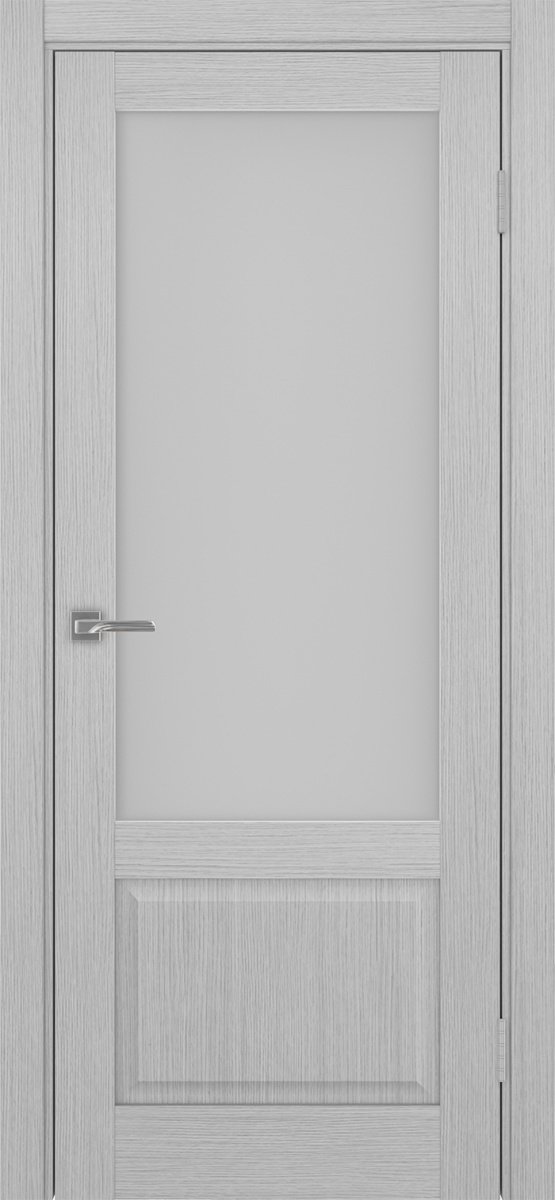 Дверь межкомнатная Оптима Порте Тоскана 640.21 ОФ3, цвет серый дуб, экошпон, стекло мателюкс