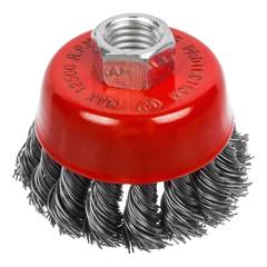 45-1-201 Щетка-крацовка чашечная, витая стальная проволока, посадочная гайка М14, 65мм (РемоКолор)