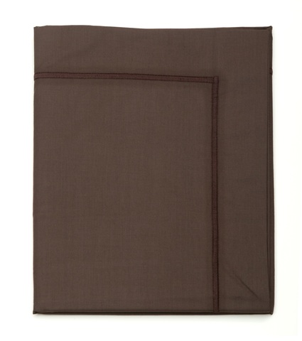 Наволочка 50х73 Blanc des Vosges Uni marron glace серо-коричневая