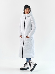 Женское пальто еврозима Макси белый