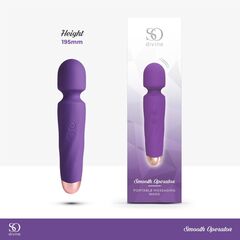 Фиолетовый вибромассажер Smooth Operator Rechargeable Wand - 19,5 см. - 