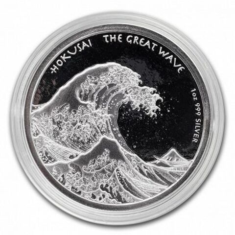 1 доллар. Большая волна в Канагаве гравюра Кацусики Хокусая. Фиджи. 2017 год. BrUNC