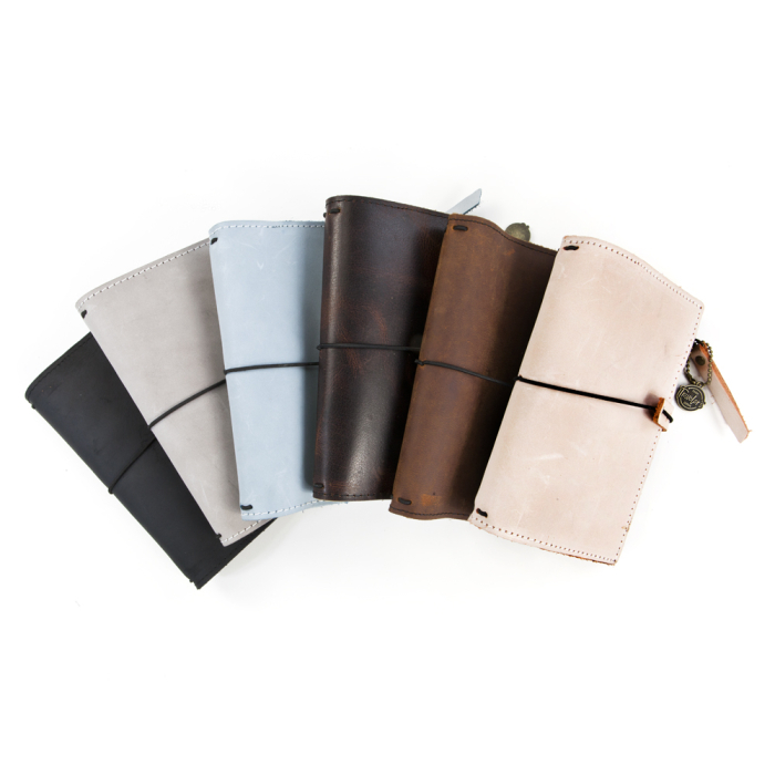 Органайзер дорожный -Prima Traveler's Journal Leather Essential -Ice Blue- 12,5 х18,5 см. Натуральная кожа.