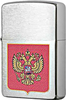 Зажигалка Zippo Герб России с покрытием Brushed Chrome, латунь/сталь, серебристая, матовая