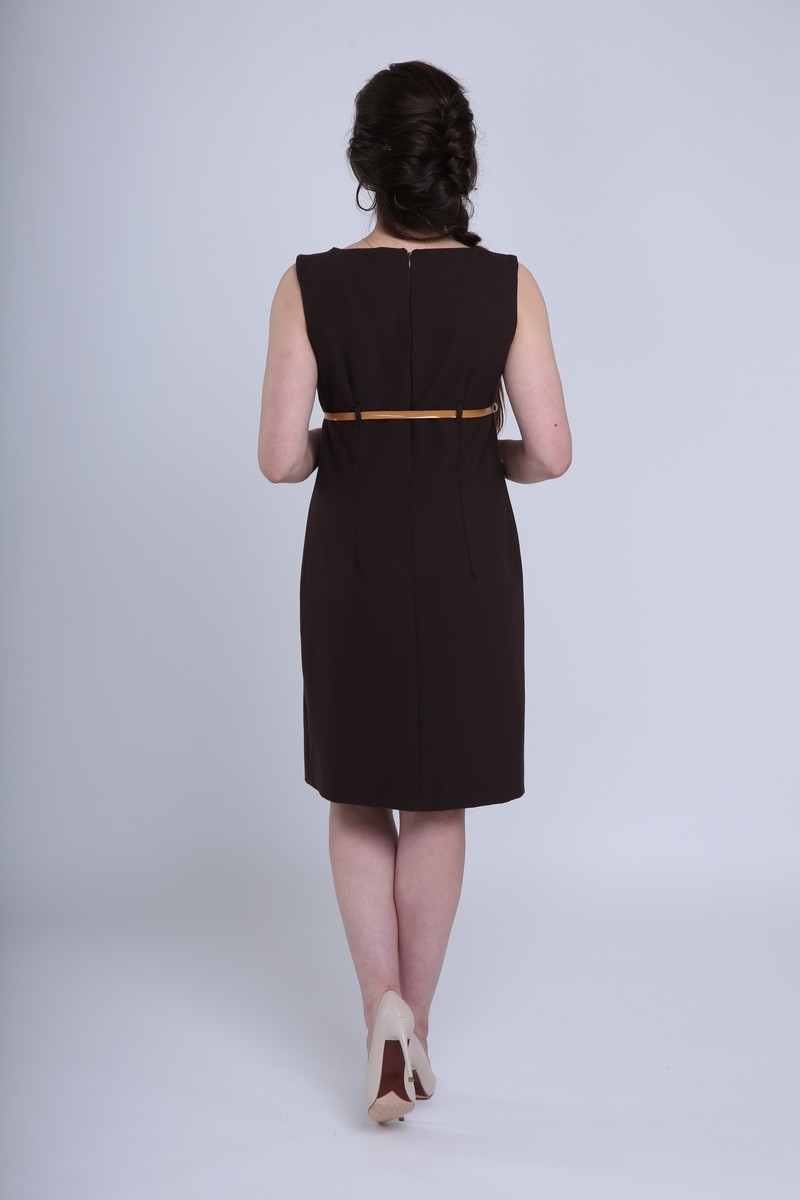 Фото платье для беременных Mama i Ja от магазина СкороМама, прямое, коричневый, размеры.