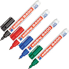 Набор маркеров для CD Edding E-8400/4S 4 цвета перманентные (толщина линии письма 0.5-1 мм)