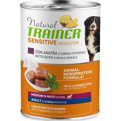 Natural Trainer Sensitive No Gluten Adult Medium&Maxi - Duck & Whole Cereals