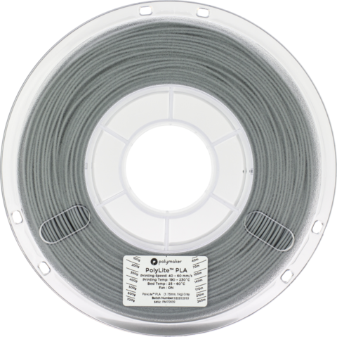 Пластик для 3D-принтера PolyMaker PolyLite PLA, 1.75 мм, 1 кг, Серый