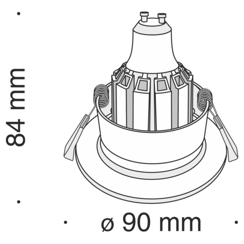 Встраиваемый светильник Technical Barret DL041-01RG