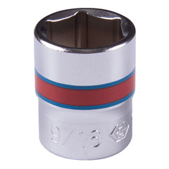 KING TONY (233518S) Головка торцевая стандартная шестигранная 1/4", дюймовая 9/16"