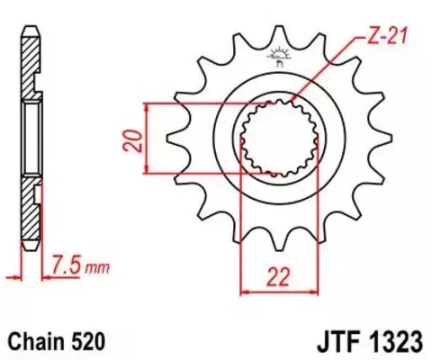 Звезда ведущая JTF1323 13