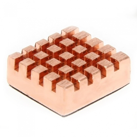 RA026   Радиатор медный  ACD Fine Copper Heat Sink (14*12*5.5mm)  for Raspberry Pi3 B, Pi3 B+, Pi4