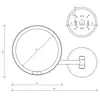 122460 Decor Walther Round Just Look WD Косметическое зеркало 21.5см, подвесное, увел. 5x, подсветка LED, от электросети, цвет: черный матовый