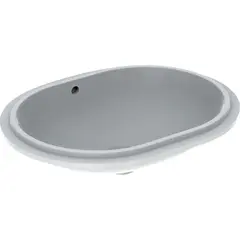 Geberit VariForm Раковина с установкой под столешницу  эллиптичекой формы, T1=55х40 см, без отв. под смеситель, с отв. перелива фото