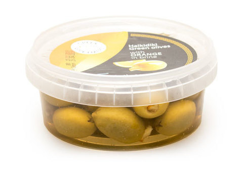 Оливки фаршированные апельсином в рассоле Ellenika, 270г
