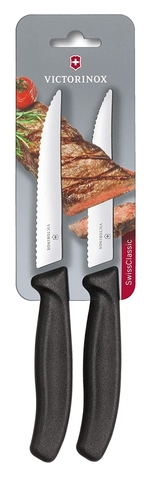 Набор ножей кухонных Victorinox Swiss Classic (6.7903.12B) компл.:2шт черный блистер