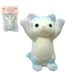 Антистресс Котик с Ворсом Голубой 12см,(150гр)