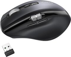 Мышь  UGREEN M751 (45792) Ergonomic Contoured-Shape Multi-Mode Wireless Mouse 2.4 GHz&BT, черный