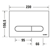 Duravit WD5009011000/WF5100011010 Клавиша смыва, Duravit, DuraSystem, для унитаза, шгв 230*6,5*150,5, цвет-белый