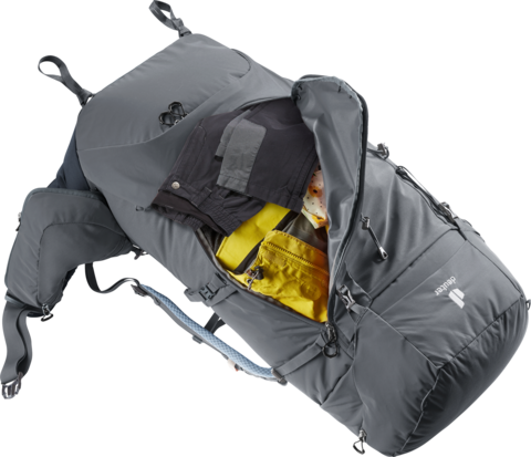 Картинка рюкзак туристический Deuter Aircontact Core 65+10 SL Graphite/Black - 4