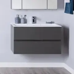 Aquanet 242609 Тумба с раковиной Алвита 90 цв.серый антрацит (242609) фото
