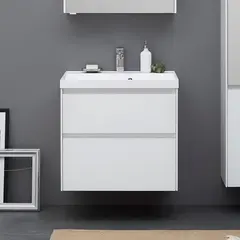 Aquanet 242523 Тумба с раковиной Гласс 70 цв.белый (242523) фото