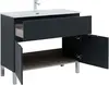 Aquanet 277555 Тумба Алвита new 100 напольная 1 ящ., 2 дв.цв.антрацит (277555)