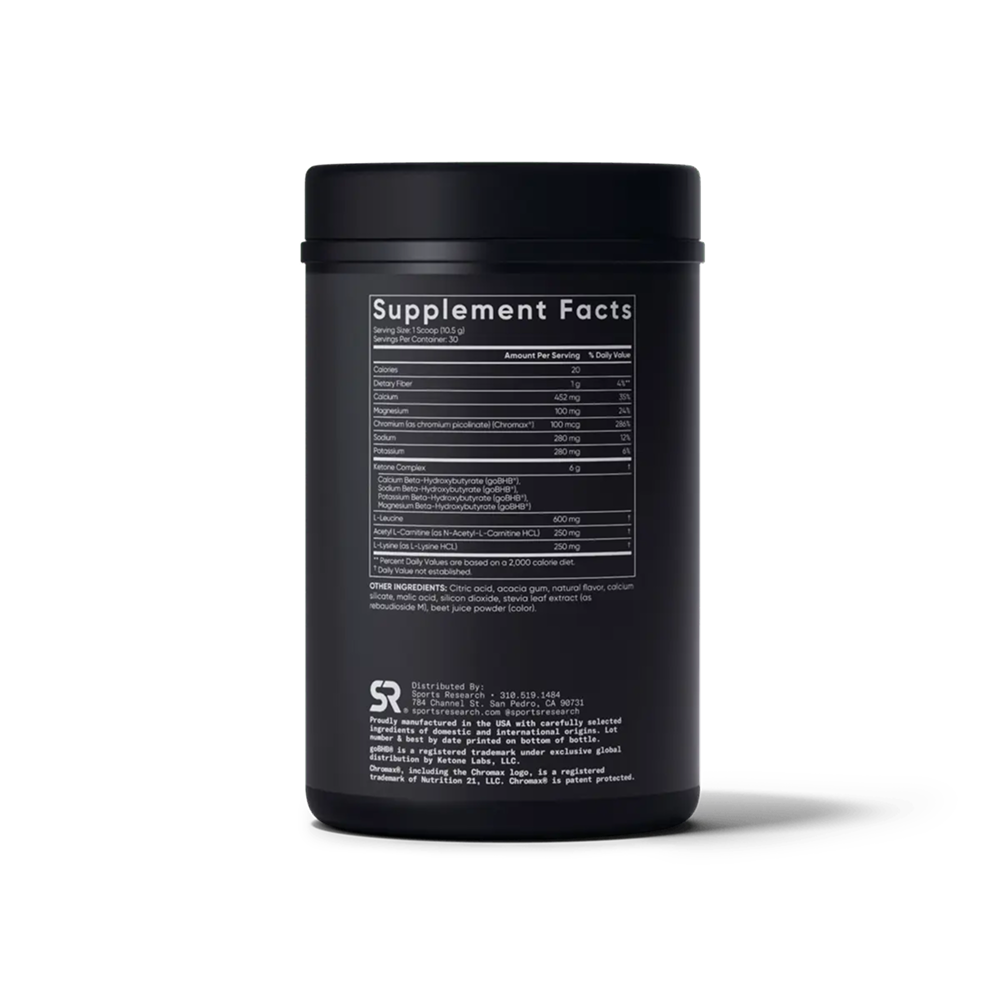 Кетоновая смесь Кето Плюс (малиновый лимонад), Keto Plus GO BHB + MCT, Sports Research, 318 г (11,2 oz) 2