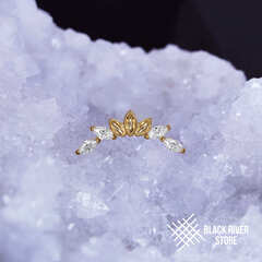 7K Coronet Crystal PVD Yellow