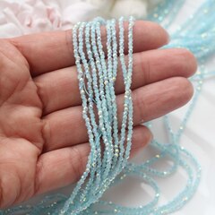 Бусины стеклянные небесно-голубые круглые 2 мм, К077