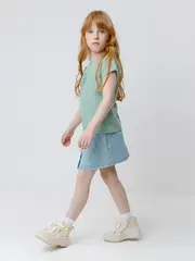 фуфайка  для девочки  КП 302763/пыльная мята