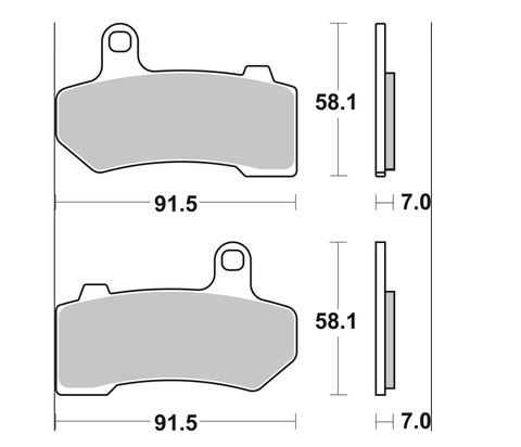 07HD17SA колодки тормозные МОТО (FDB2210ST)