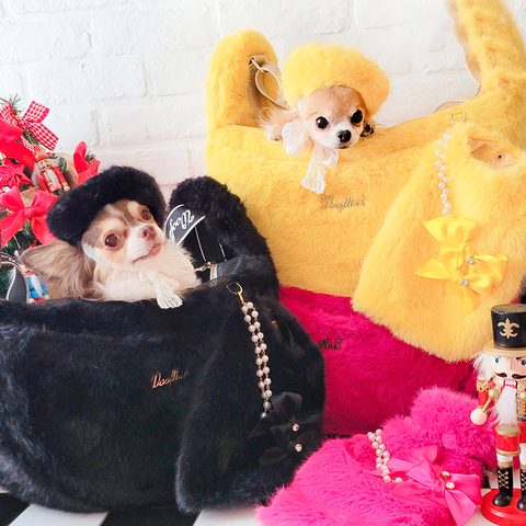 045 Сумка для собак малых пород до 2,5-3 кг "Шерри", мех / Wooflink