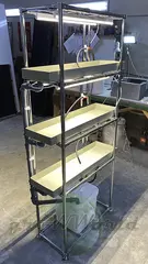 Домашняя стеллажная многоярусная гидропонная установка SLIM 3 ЯРУСА 180x850x350мм