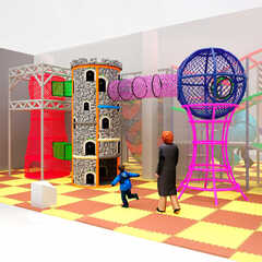 Верёвочный лабиринт «Крепость фантазий»