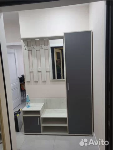 Приxожая Визит грaфит / дуб кpафт белый